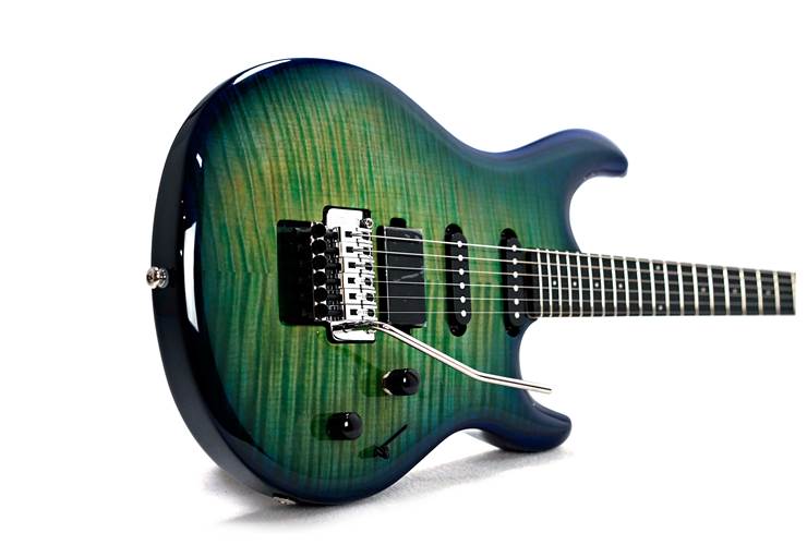 Music Man BFR Luke 4 HSS Floyd Rose Green Tide Ebony Fingerboard #D01384 Music Man BFR Luke 4 HSS Floyd Rose Green Tide Ebony Fingerboard #D01384