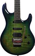 Music Man BFR Luke 4 HSS Floyd Rose Green Tide Ebony Fingerboard #D01373