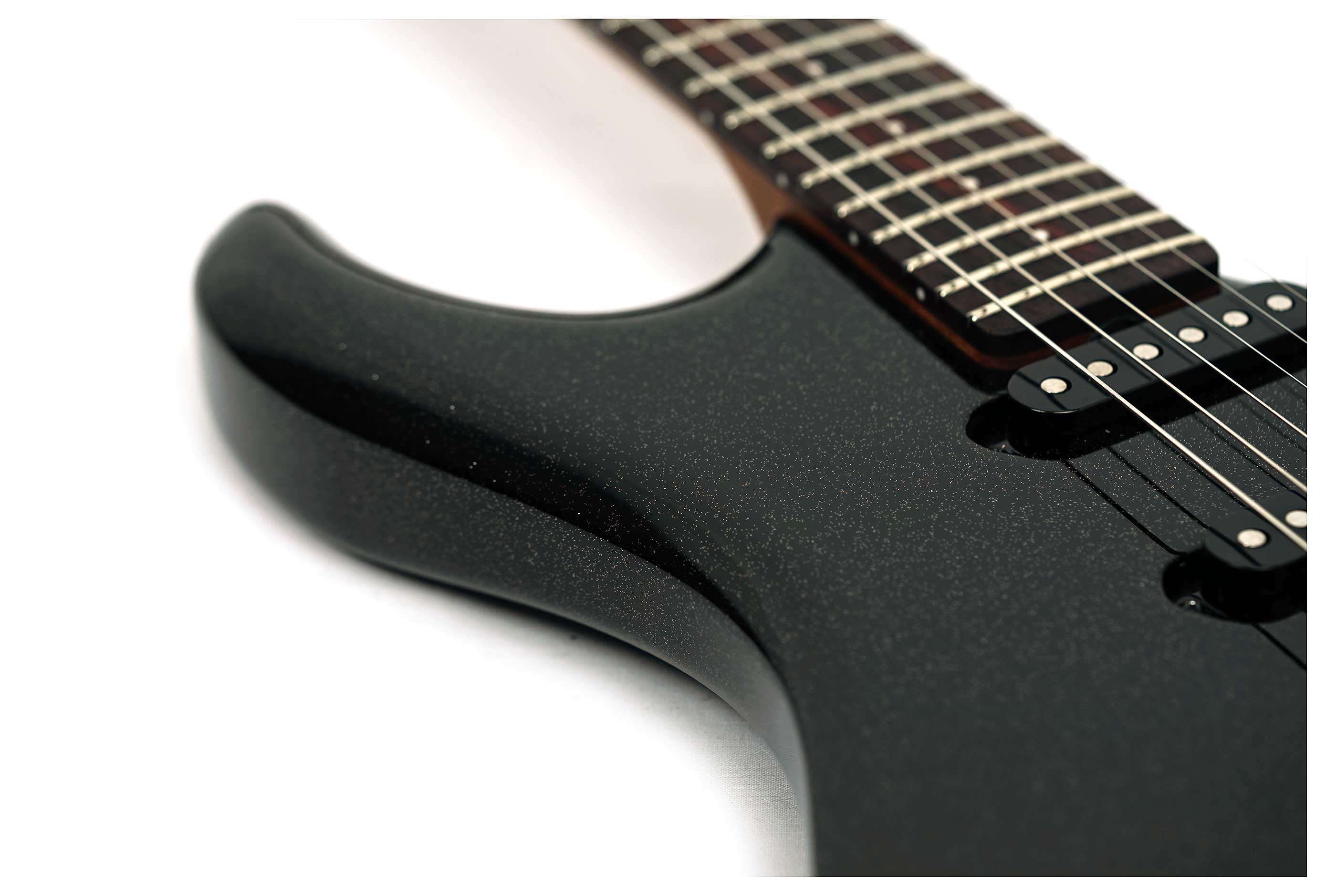 Music Man Luke 4 HSS Black Sparkle Rosewood Fingerboard #H10901