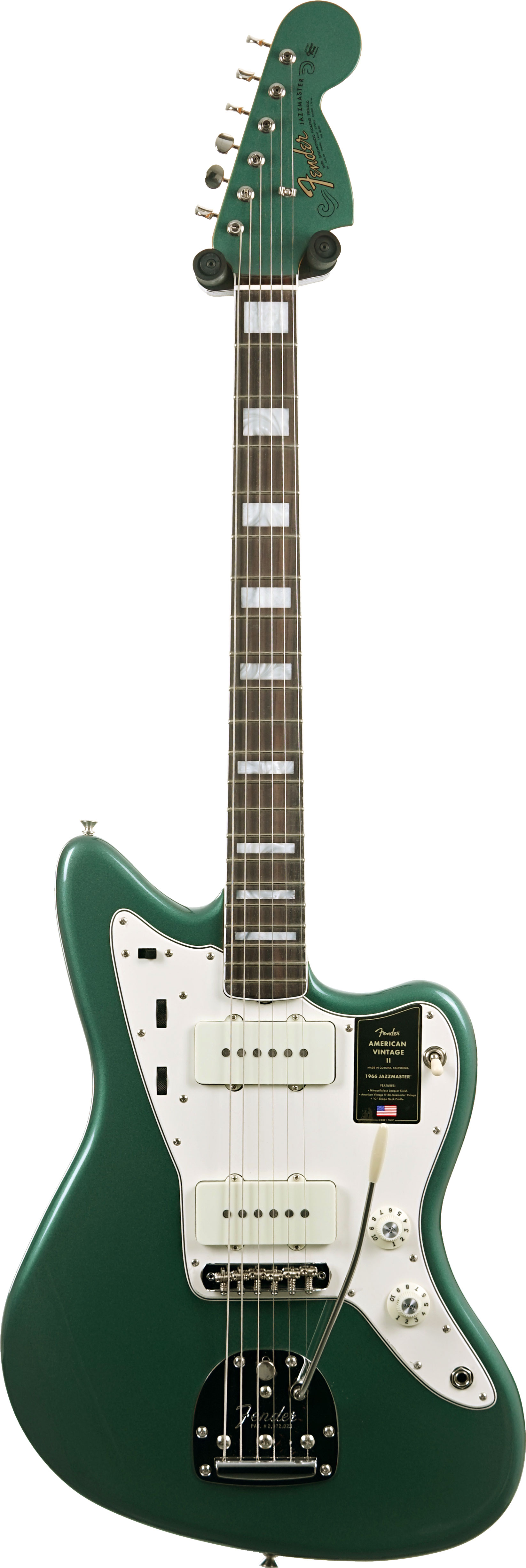 Fender American Vintage II 1966 Jazzmaster Sherwood Green Metallic Rosewood Fingerboard #V2557290