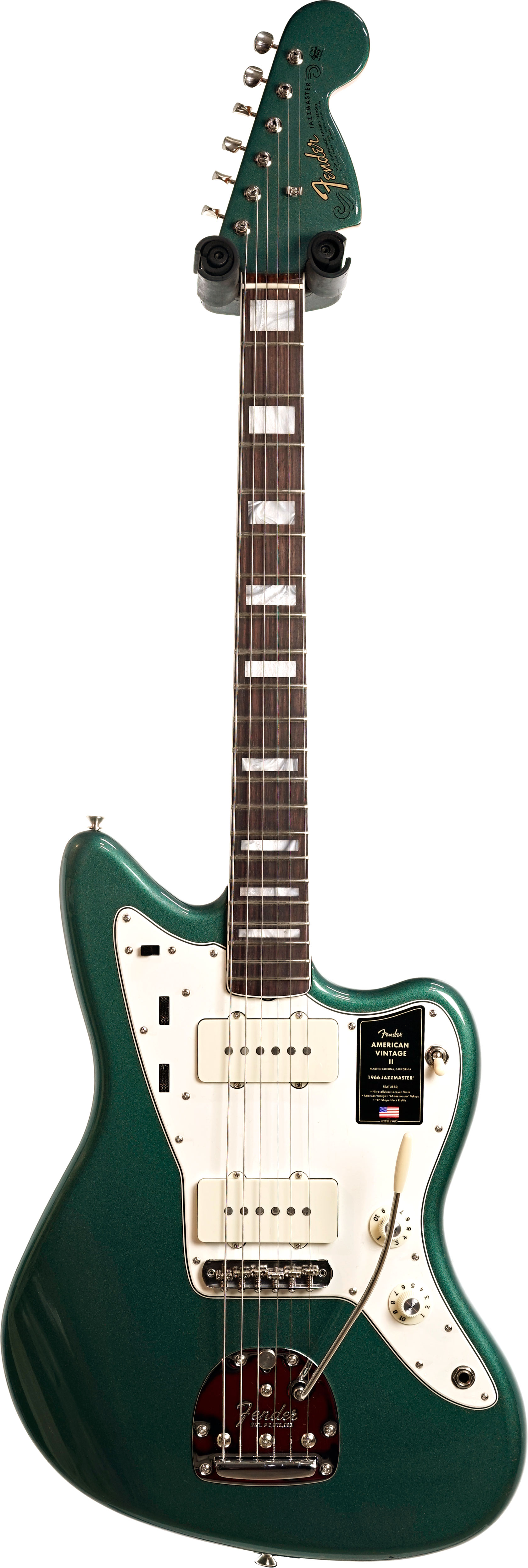 Fender American Vintage II 1966 Jazzmaster Sherwood Green Metallic Rosewood Fingerboard (Nearly New) #V2559530
