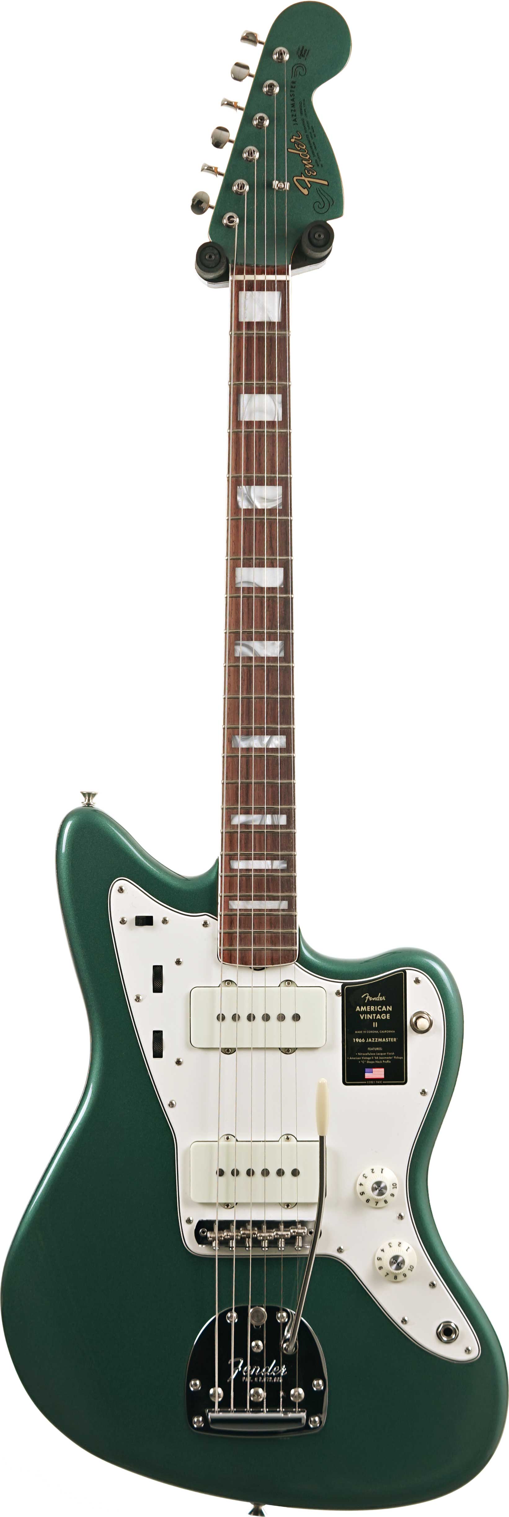 Fender American Vintage II 1966 Jazzmaster Sherwood Green Metallic Rosewood Fingerboard (Nearly New) #V2558948