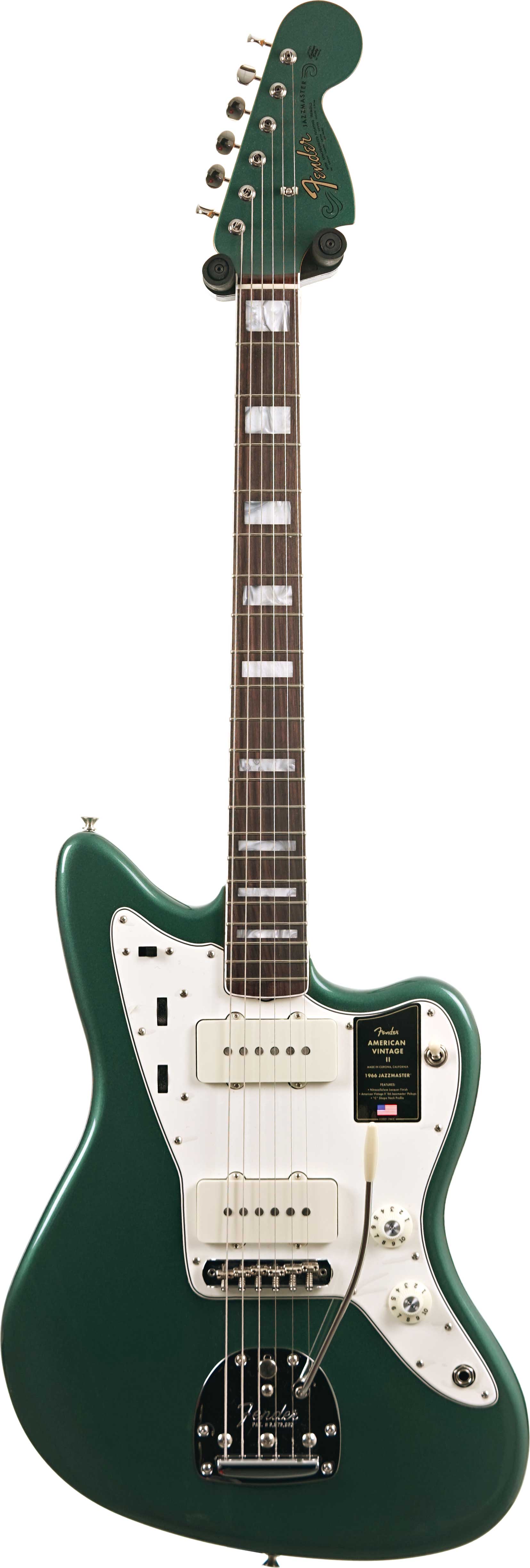 Fender American Vintage II 1966 Jazzmaster Sherwood Green Metallic Rosewood Fingerboard (Nearly New) #V2557319