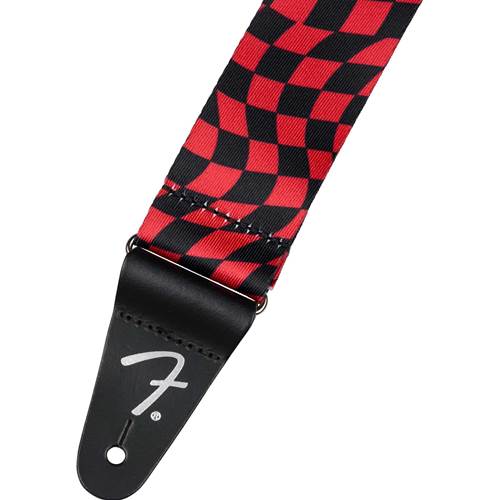 Fender Wavy Checker Poly Strap Red Fender Wavy Checker Poly Strap Red