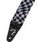 Fender Wavy Checker Poly Strap Grey Front View