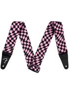 Fender Wavy Checker Poly Strap Pink