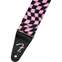 Fender Wavy Checker Poly Strap Pink Front View
