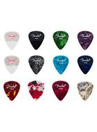 Fender 351 Dotted Celluloid Plectrum 12 Pack, Thin