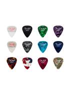 Fender 351 Dotted Celluloid Plectrum 12 Pack Heavy