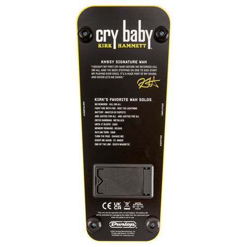 Dunlop KH95Y Kirk Hammett Cry Baby Wah Limited Edition Yellow Sparkle Dunlop KH95Y Kirk Hammett Cry Baby Wah Limited Edition Yellow Sparkle