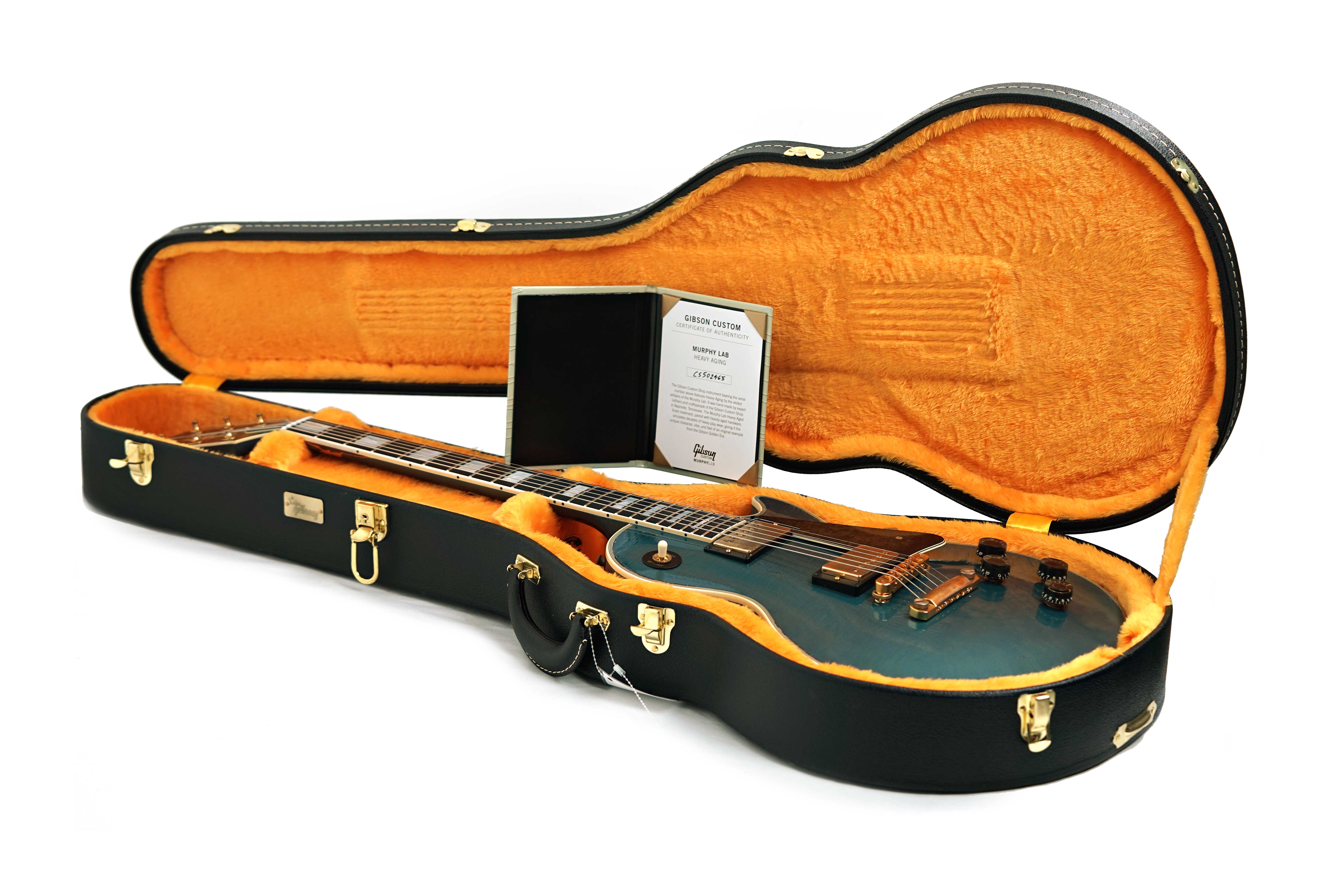 Gibson Custom Shop Dealer Select Les Paul Custom Antique Pelham Blue Murphy Lab Heavy Aged #CS502465