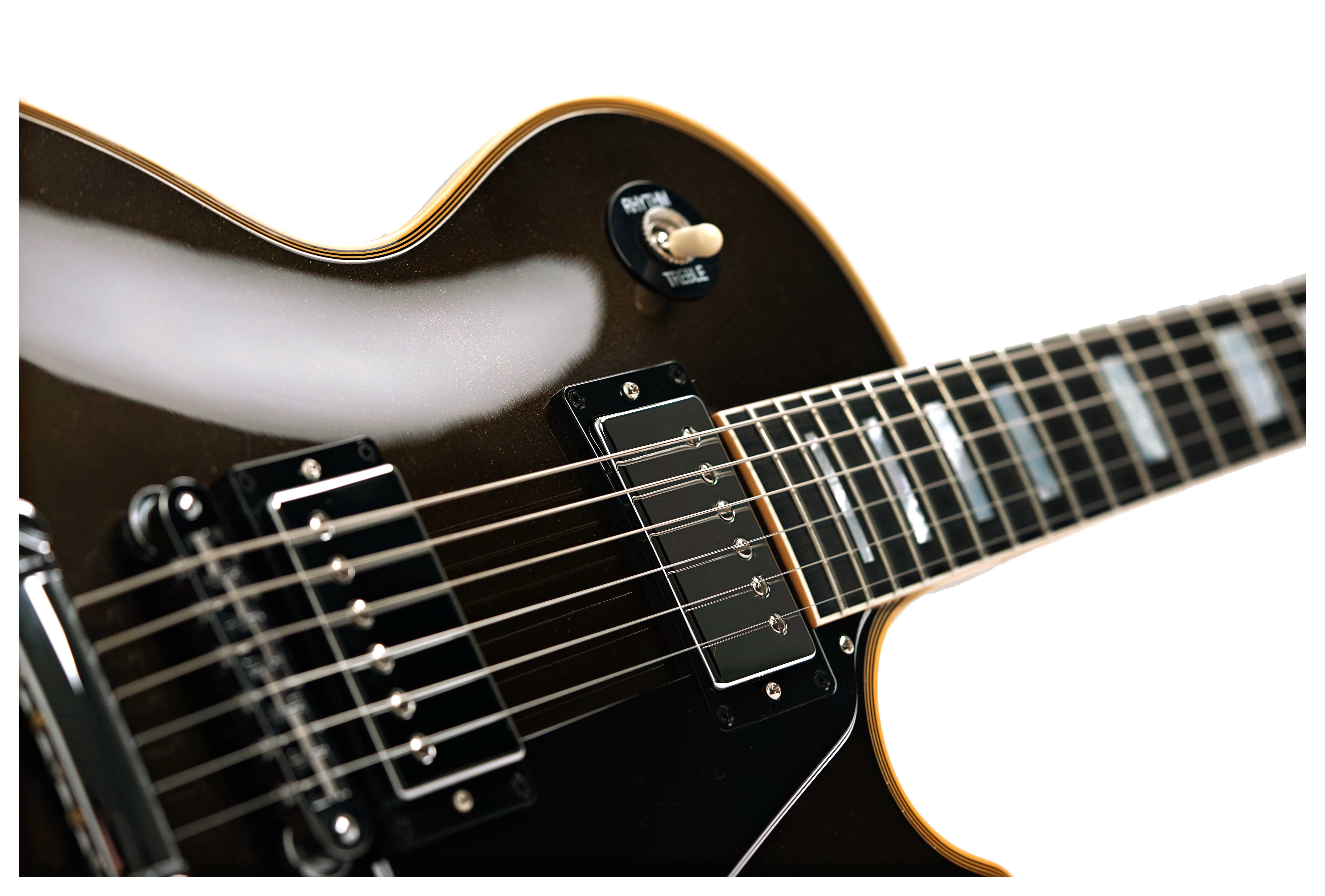 Gibson Custom Shop Dealer Select Les Paul Custom Charcoal Metallic Aged Binding #CS503718