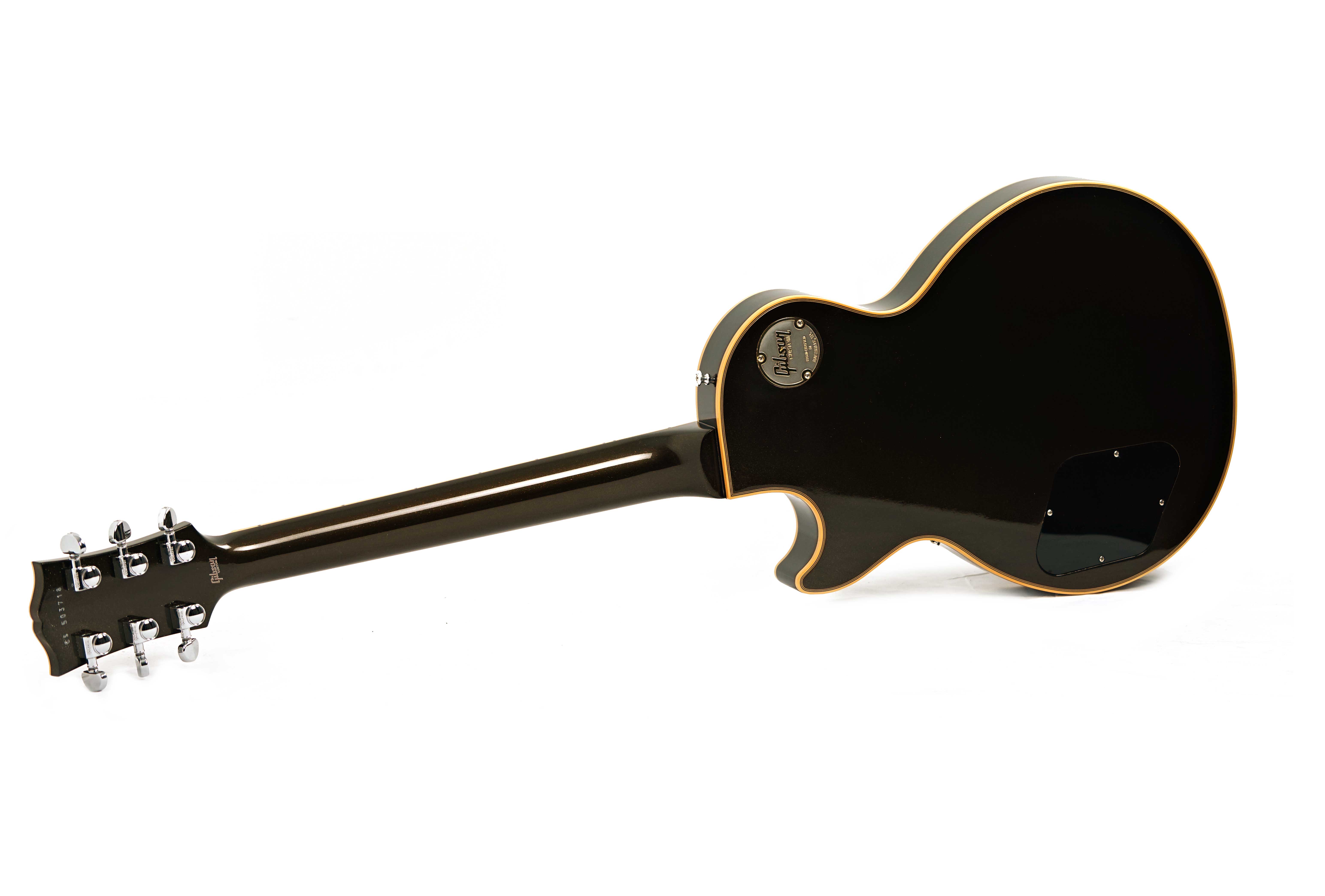 Gibson Custom Shop Dealer Select Les Paul Custom Charcoal Metallic Aged Binding #CS503718