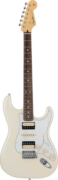 Fender Made In Japan Hybrid II Stratocaster HSH Olympic Pearl Rosewood Fingerboard