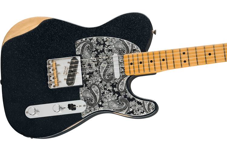 Fender Brad Paisley Road Worn Telecaster Black Sparkle Maple Fingerboard Fender Brad Paisley Road Worn Telecaster Black Sparkle Maple Fingerboard