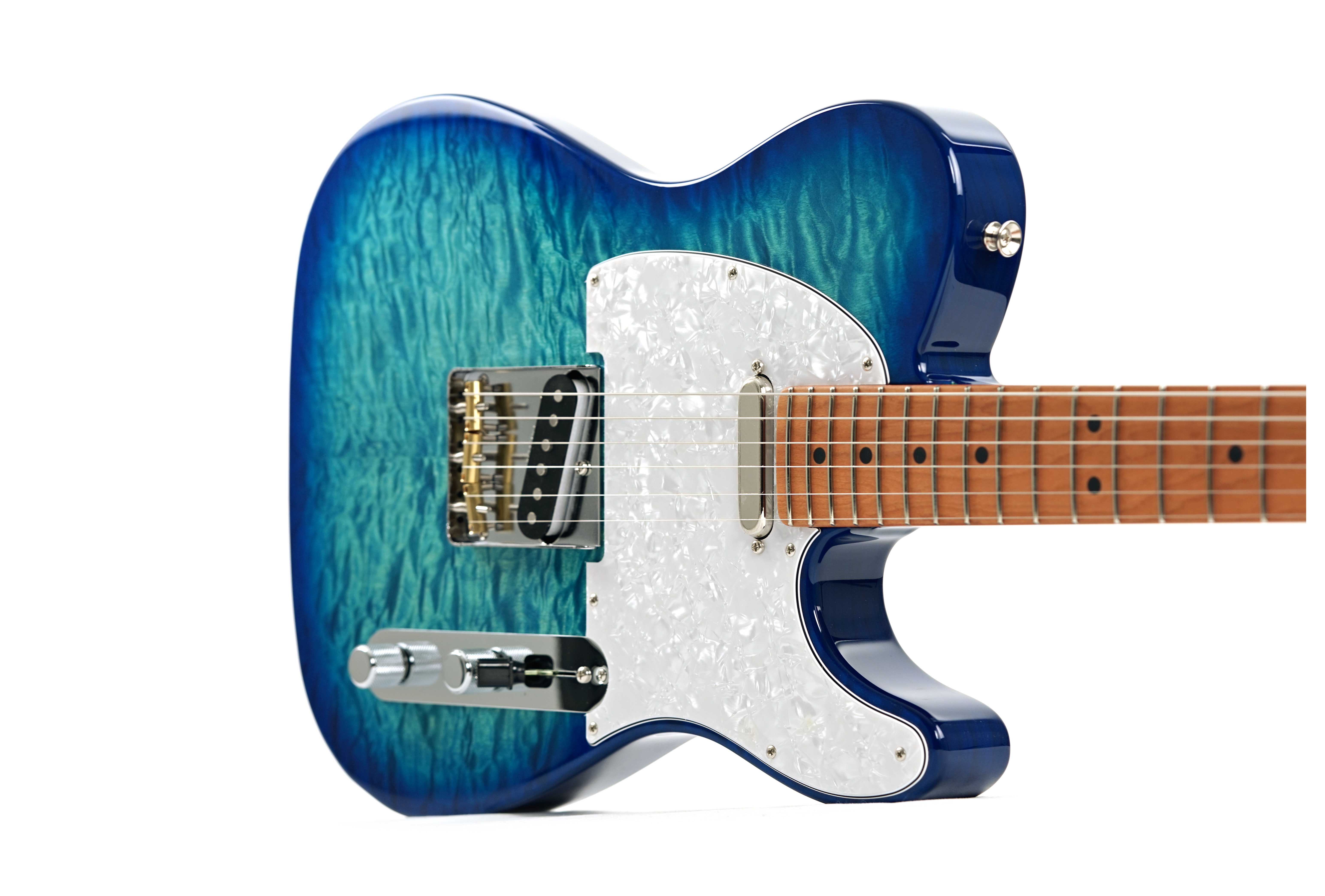 Fender FSR Hybrid II Telecaster Aqua Blue Roasted Maple Fingerboard