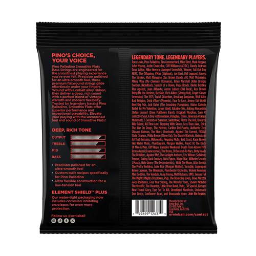 Ernie Ball Pino Palladino Smoothie Flats Extra Light Bass Strings 38-98 Gauge Ernie Ball Pino Palladino Smoothie Flats Extra Light Bass Strings 38-98 Gauge