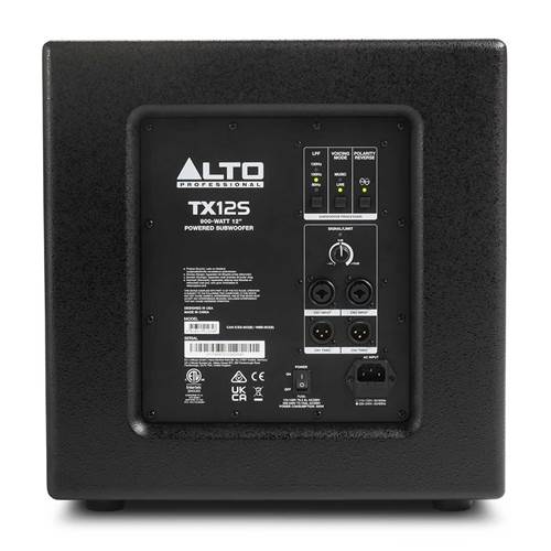 Alto TX12S 900W 12-inch DSP-Enhanced Powered Subwoofer Alto TX12S 900W 12-inch DSP-Enhanced Powered Subwoofer