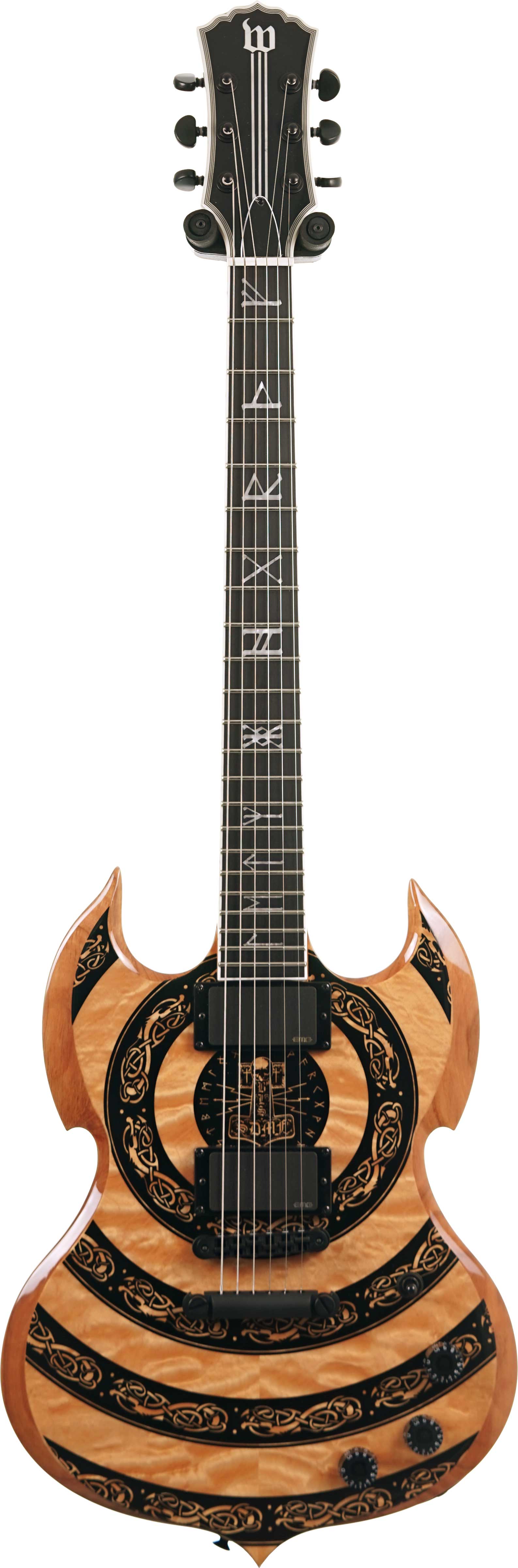 Wylde Audio Barbarian Norse Dragon Bullseye Rawtop Signed by Zakk Wylde #WA25120044