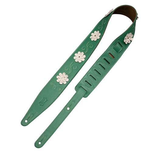 Levy's In Bloom Series Leather with Flower Appliques Daisy Chain Green Levy's In Bloom Series Leather with Flower Appliques Daisy Chain Green