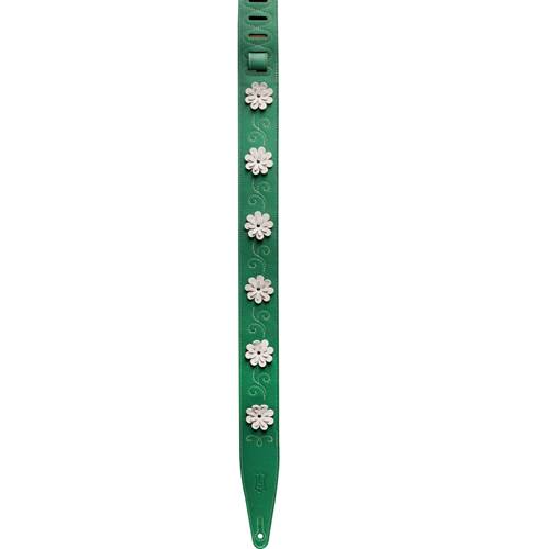Levy's In Bloom Series Leather with Flower Appliques Daisy Chain Green Levy's In Bloom Series Leather with Flower Appliques Daisy Chain Green