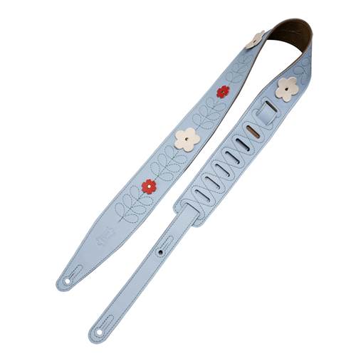 Levy's In Bloom Series Leather with Flower Appliques Sky Blue Wildflower Levy's In Bloom Series Leather with Flower Appliques Sky Blue Wildflower