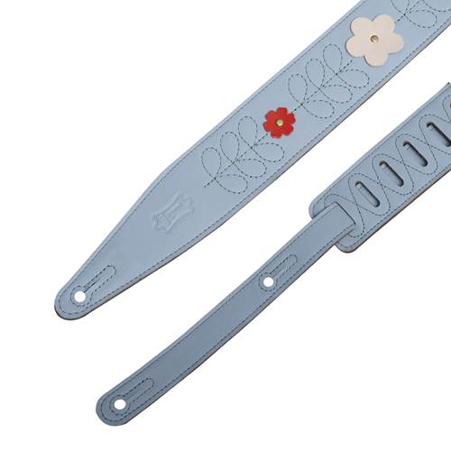 Levy's In Bloom Series Leather with Flower Appliques Sky Blue Wildflower Levy's In Bloom Series Leather with Flower Appliques Sky Blue Wildflower