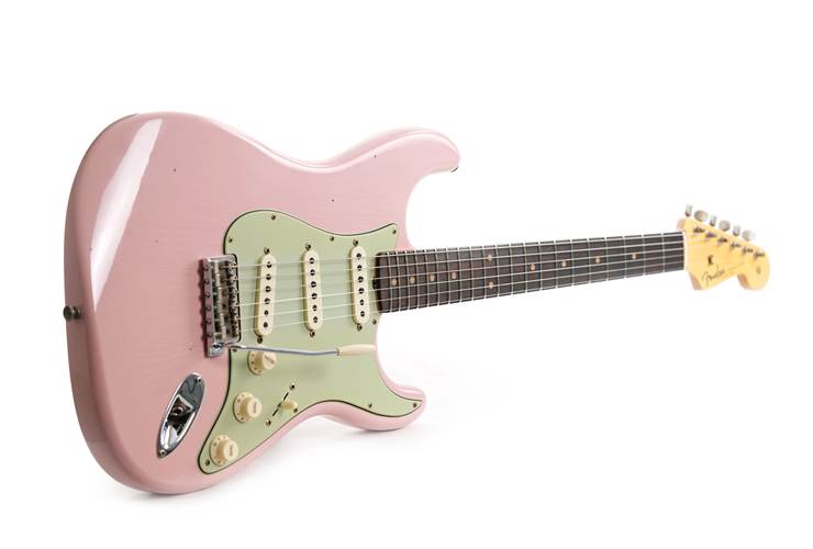 Fender Custom Shop 1959 Stratocaster Journeyman Relic Shell Pink Rosewood Fingerboard #CZ587030 Fender Custom Shop 1959 Stratocaster Journeyman Relic Shell Pink Rosewood Fingerboard #CZ587030