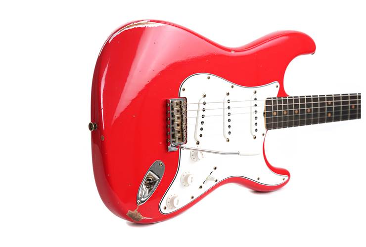 Fender Custom Shop Mid '60s Stratocaster Relic Hot Rod Red #R1436196000001 Fender Custom Shop Mid '60s Stratocaster Relic Hot Rod Red #R1436196000001