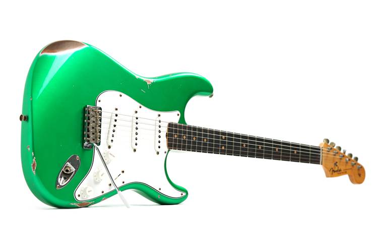 Fender Custom Shop Mid 60's Stratocaster Relic Faded Candy Green #R144410 Fender Custom Shop Mid 60's Stratocaster Relic Faded Candy Green #R144410