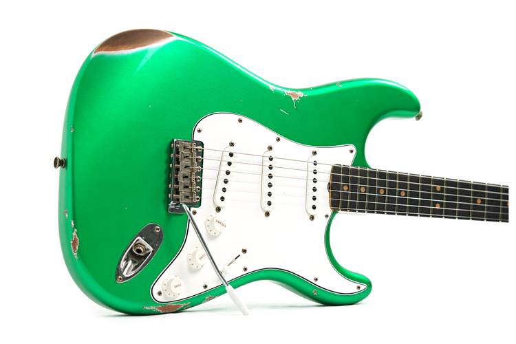 Fender Custom Shop Mid 60's Stratocaster Relic Faded Candy Green #R144410 Fender Custom Shop Mid 60's Stratocaster Relic Faded Candy Green #R144410