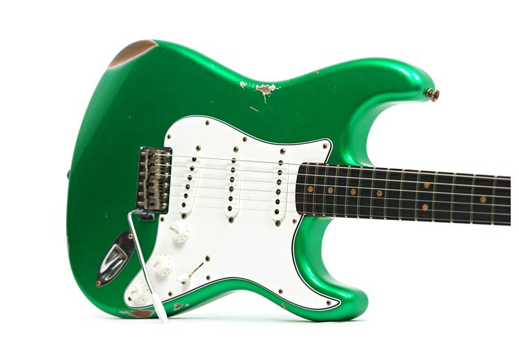 Fender Custom Shop Mid 60's Stratocaster Relic Faded Candy Green #R144410 Fender Custom Shop Mid 60's Stratocaster Relic Faded Candy Green #R144410