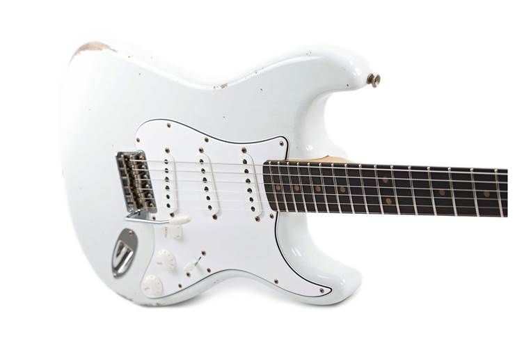 Fender Custom Shop Mid 60's Stratocaster Relic Faded Olympic White #R143641 Fender Custom Shop Mid 60's Stratocaster Relic Faded Olympic White #R143641