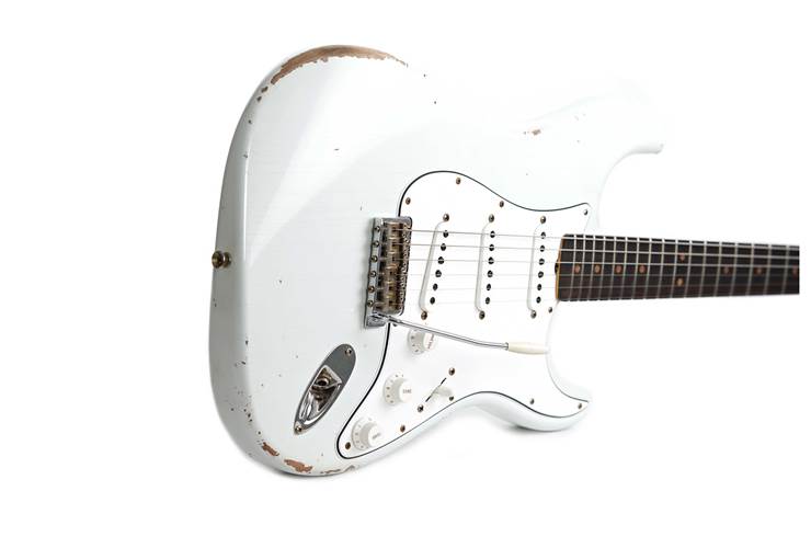 Fender Custom Shop Mid 60's Stratocaster Relic Faded Olympic White #R143641 Fender Custom Shop Mid 60's Stratocaster Relic Faded Olympic White #R143641