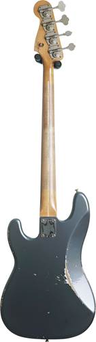 Fender Custom Shop Precision Jazz Bass Relic Chorcoal Frost Metallic #R143504 Fender Custom Shop Precision Jazz Bass Relic Chorcoal Frost Metallic #R143504