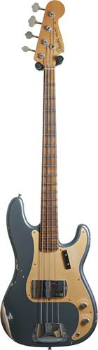 Fender Custom Shop Precision Jazz Bass Relic Chorcoal Frost Metallic #R143504 Fender Custom Shop Precision Jazz Bass Relic Chorcoal Frost Metallic #R143504