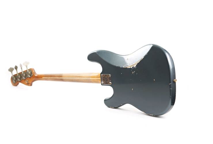 Fender Custom Shop Precision Jazz Bass Relic Chorcoal Frost Metallic #R143504 Fender Custom Shop Precision Jazz Bass Relic Chorcoal Frost Metallic #R143504