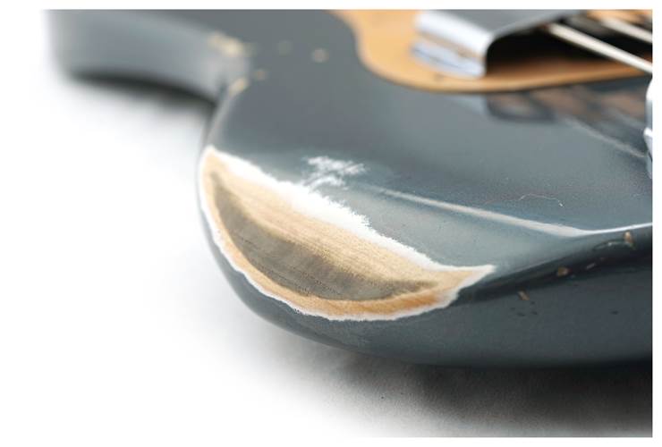 Fender Custom Shop Precision Jazz Bass Relic Chorcoal Frost Metallic #R143504 Fender Custom Shop Precision Jazz Bass Relic Chorcoal Frost Metallic #R143504