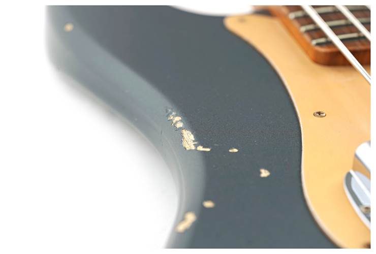 Fender Custom Shop Precision Jazz Bass Relic Chorcoal Frost Metallic #R143504 Fender Custom Shop Precision Jazz Bass Relic Chorcoal Frost Metallic #R143504