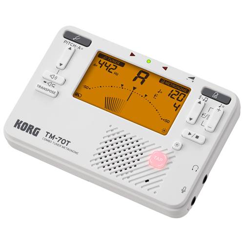 Korg TM-70 Tuner Metronome Mic Combo White Korg TM-70 Tuner Metronome Mic Combo White