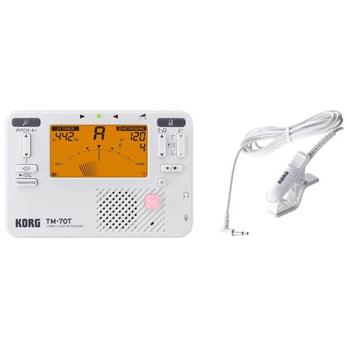Korg TM-70 Tuner Metronome Mic Combo White Korg TM-70 Tuner Metronome Mic Combo White