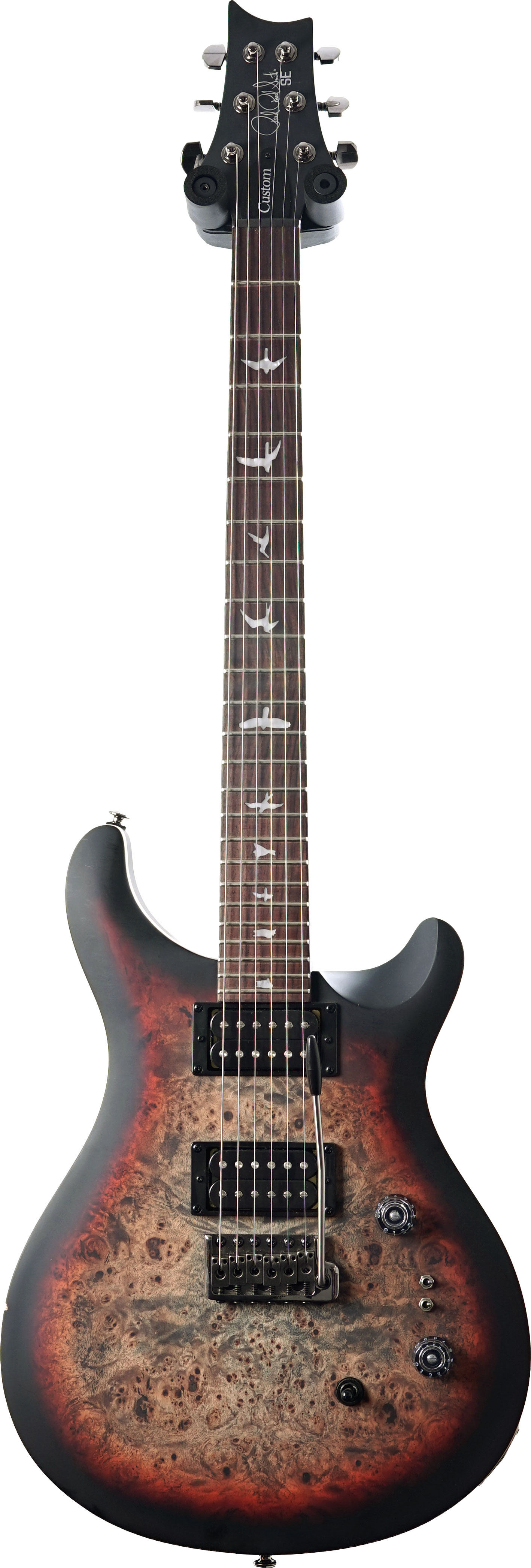 PRS SE Limited Edition Exotic Custom 24-08 Poplar Burl Charcoal Cherry Midnight Burst (Ex-Demo) #CTIG117542