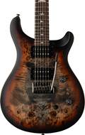 PRS SE Limited Edition Exotic Custom 24-08 Poplar Burl Charcoal Cherry Midnight Burst