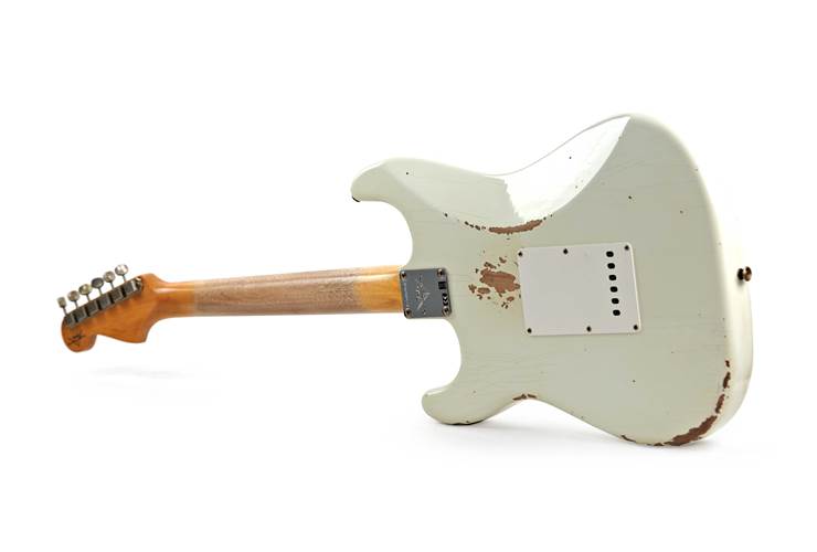 Fender Custom Shop 1962 Stratocaster Relic Aged Olympic White #CZ586958 Fender Custom Shop 1962 Stratocaster Relic Aged Olympic White #CZ586958