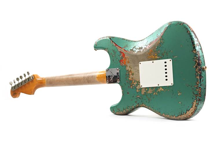 Fender Custom Shop 1965 Stratocaster Super Heavy Relic Super Faded Aged Sherwood Green Metallic over 3-Color Sunburst #CZ586962 Fender Custom Shop 1965 Stratocaster Super Heavy Relic Super Faded Aged Sherwood Green Metallic over 3-Color Sunburst #CZ586962