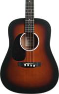 Martin DJR-10E Dreadnought Junior Short Scale Acoustic Bass Burst Left Handed