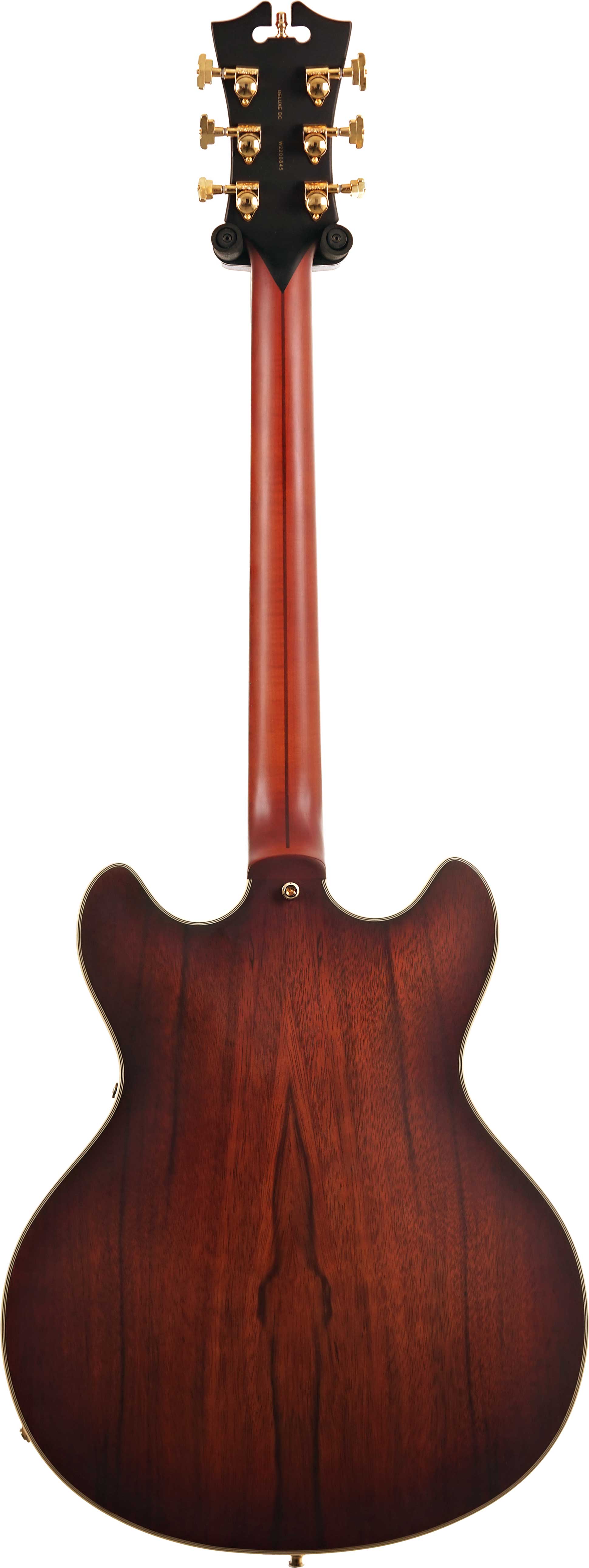 D'Angelico Deluxe DC with Stopbar Tailpiece Satin Brown Burst (Ex-Demo) #W2200845