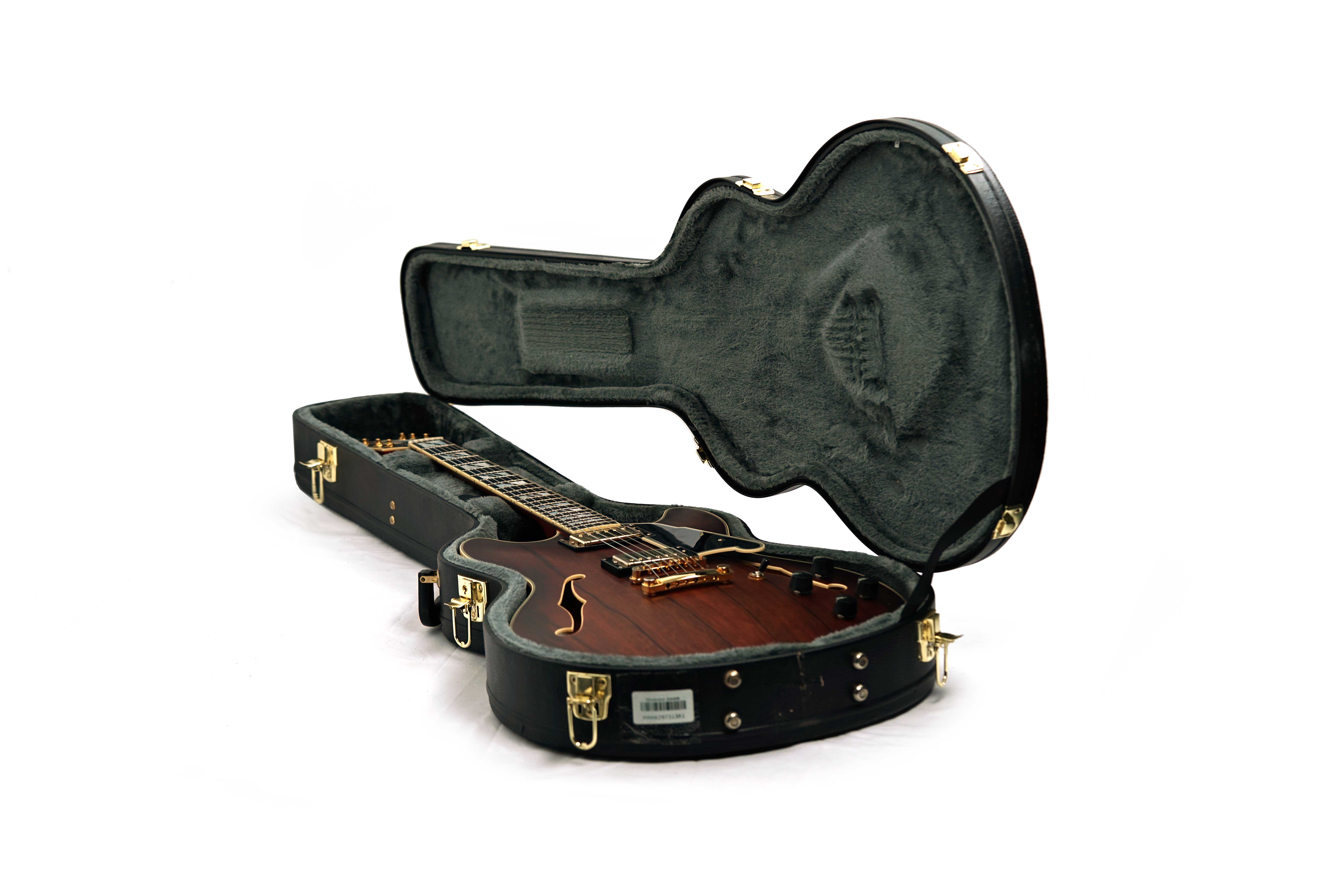 D'Angelico Deluxe DC with Stopbar Tailpiece Satin Brown Burst (Ex-Demo) #W2200845