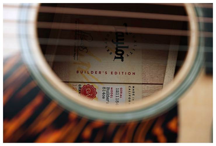 Taylor Builder's Edition 514ce Grand Auditorium Natural #1211154004 Taylor Builder's Edition 514ce Grand Auditorium Natural #1211154004