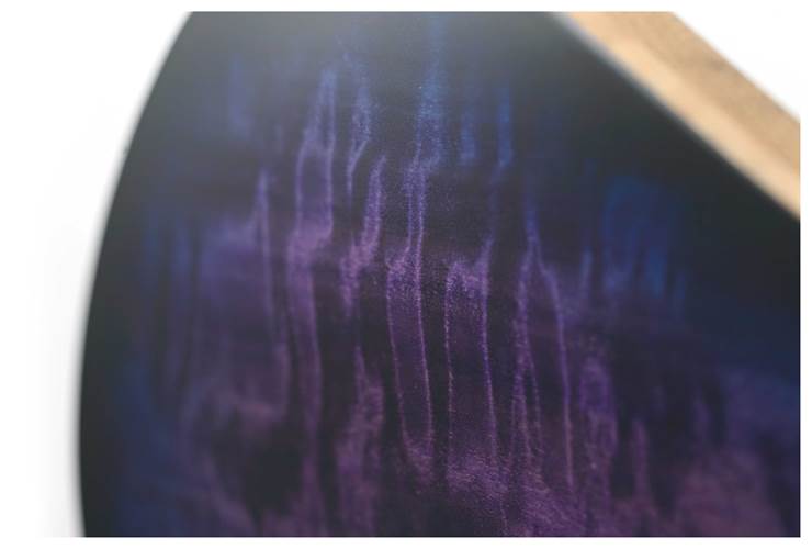 Mayones Duvell Elite 6 4A Curly Poplar Trans Dirty Purple Blue Burst #DF2411881 Mayones Duvell Elite 6 4A Curly Poplar Trans Dirty Purple Blue Burst #DF2411881